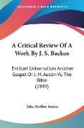 A Critical Review Of A Work By J. S. Backus