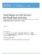 Final Report on City Services for Fiscal Year 2018-2019