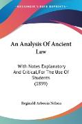 An Analysis Of Ancient Law