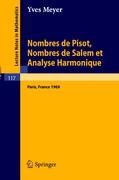 Nombres de Pisot, Nombres de Salem et Analyse Harmonique