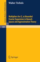 Multipliers for (C,alpha)-Bounded Fourier Expansions in Banach Spaces and Approximation Theory