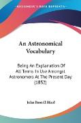 An Astronomical Vocabulary