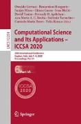 Computational Science and Its Applications ¿ ICCSA 2020