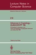 Advances in Cryptology ¿ EUROCRYPT '85
