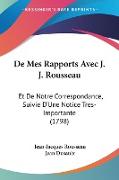 De Mes Rapports Avec J. J. Rousseau