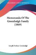 Memoranda Of The Greenhalgh Family (1869)