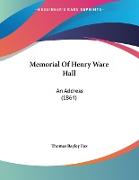 Memorial Of Henry Ware Hall