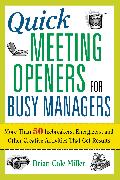 Quick Meeting Openers for Busy Managers