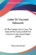 Letter To Viscount Sidmouth