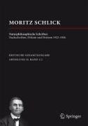 Moritz Schlick. Naturphilosophische Schriften