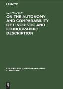 On the Autonomy and Comparability of Linguistic and Ethnographic Description