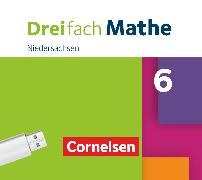 Dreifach Mathe, Ausgabe N, 6. Schuljahr, Unterrichtsmanager Plus auf USB-Stick, Inkl. E-Book als Zugabe und Begleitmaterialien