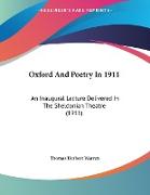 Oxford And Poetry In 1911