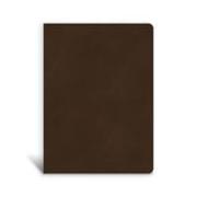 CSB Single-Column Wide-Margin Bible, Brown Leathertouch