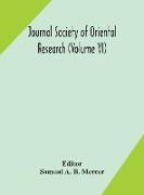 Journal Society of Oriental Research (Volume VI)