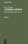 G. E. Lessing: Lessings Werke. Band 3
