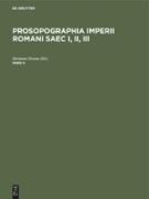 Prosopographia Imperii Romani Saec I, II, III. Pars II