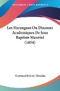Les Harangues Ou Discours Academiques De Jean Baptiste Manzini (1654)