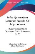 Index Quorundam Librorum Saeculo XV Impressorum