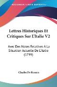Lettres Historiques Et Critiques Sur L'Italie V2
