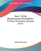 Num. 1-52 Des Munchnerischen Wochenblattes In Versen Dreyzehnter Jahrgang (1771)