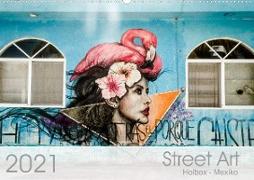 Street Art - Holbox, Mexico (Premium, hochwertiger DIN A2 Wandkalender 2021, Kunstdruck in Hochglanz)