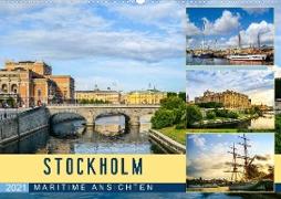Stockholm - Maritime Ansichten (Premium, hochwertiger DIN A2 Wandkalender 2021, Kunstdruck in Hochglanz)