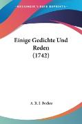 Einige Gedichte Und Reden (1742)