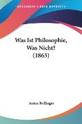 Was Ist Philosophie, Was Nicht? (1863)