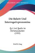 Die Relativ Und Interrogativpronomina