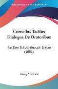 Cornelius Tacitus Dialogus De Oratoribus