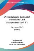 Osterreichische Zeitschrift Fur Rechts Und Staatswissenschaft V1