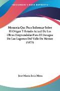 Memoria Que Para Informar Sobre El Origen Y Estado Actual De Las Obras Emprendidas Para El Desague De Las Lagunas Del Valle De Mexico (1823)