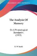 The Analysis Of Memory