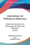 Adnotationes Ad Bibliothecas Hallerianas