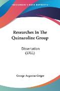 Researches In The Quinazoline Group
