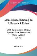 Memoranda Relating To Adirondack Fishes