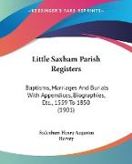 Little Saxham Parish Registers