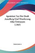 Apoteken Tax Der Stadt Anneberg Und Wurderung Aller Ertzneyen (1563)