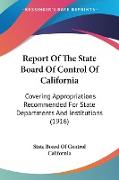Report Of The State Board Of Control Of California