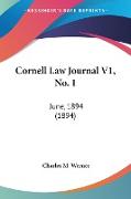 Cornell Law Journal V1, No. 1