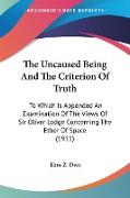 The Uncaused Being And The Criterion Of Truth