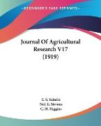 Journal Of Agricultural Research V17 (1919)