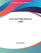 Lettre de L'Abbe Haimon (1860)