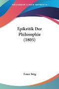 Epikritik Der Philosophie (1805)