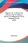Rapport A M. Le Ministre De L'Interieur Sur Les Tableaux Enleves A La Belgique En 1794 Et Restitues En 1815 (1883)