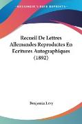 Recueil De Lettres Allemandes Reproduites En Ecritures Autographiques (1892)