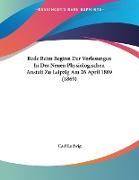 Rede Beim Beginn Der Vorlesungen In Der Neuen Physiologischen Anstalt Zu Leipzig Am 26 April 1869 (1869)