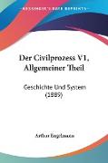Der Civilprozess V1, Allgemeiner Theil