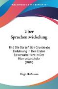 Uber Sprachentwickelung